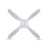 0.40ct 14k White Gold Diamond Claw Ring Size 8.75